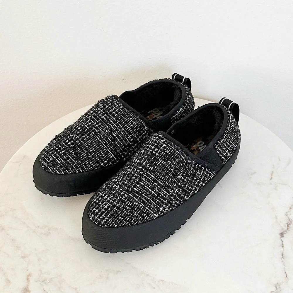 NEW P448 Anthropologie Laby Platform Slip on Plaid Size 39 EU 8.5 - 9 US